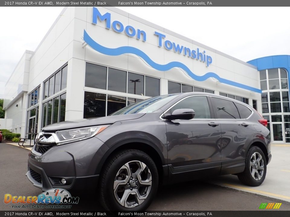 2017 Honda CR-V EX AWD Modern Steel Metallic / Black Photo #1