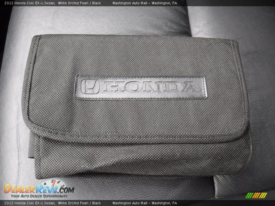 2013 Honda Civic EX-L Sedan White Orchid Pearl / Black Photo #26