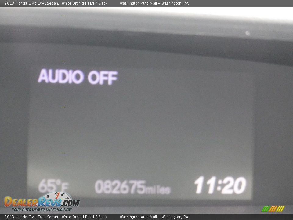 2013 Honda Civic EX-L Sedan White Orchid Pearl / Black Photo #28