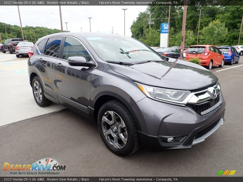 2017 Honda CR-V EX AWD Modern Steel Metallic / Black Photo #8