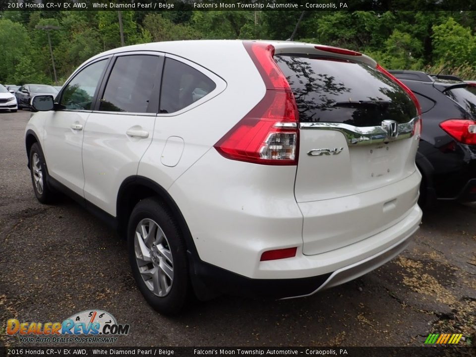 2016 Honda CR-V EX AWD White Diamond Pearl / Beige Photo #2