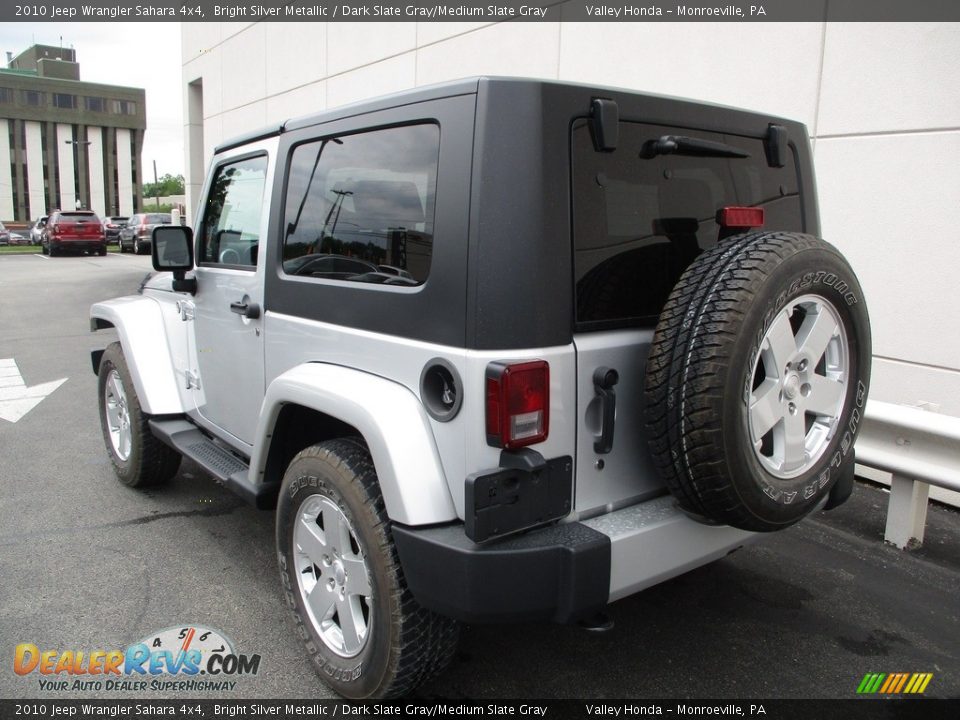 2010 Jeep Wrangler Sahara 4x4 Bright Silver Metallic / Dark Slate Gray/Medium Slate Gray Photo #3