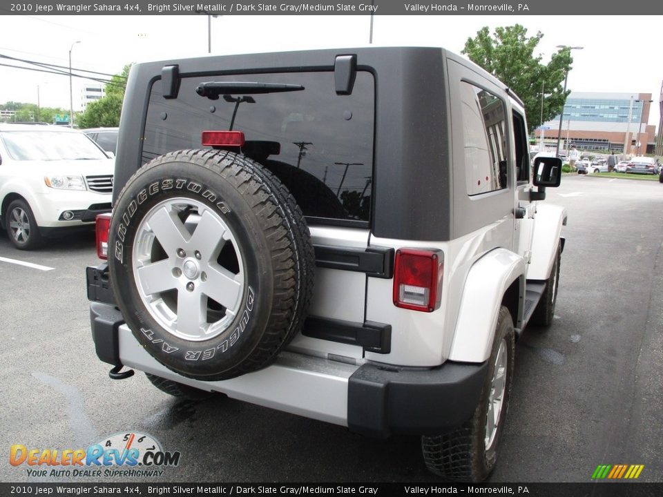 2010 Jeep Wrangler Sahara 4x4 Bright Silver Metallic / Dark Slate Gray/Medium Slate Gray Photo #5