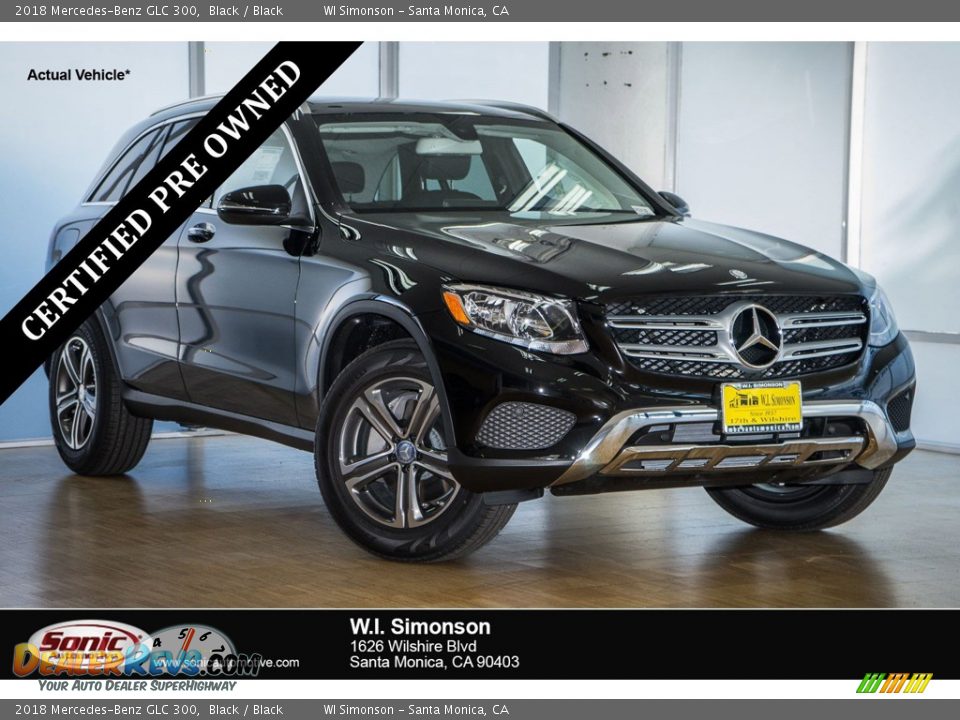 2018 Mercedes-Benz GLC 300 Black / Black Photo #1