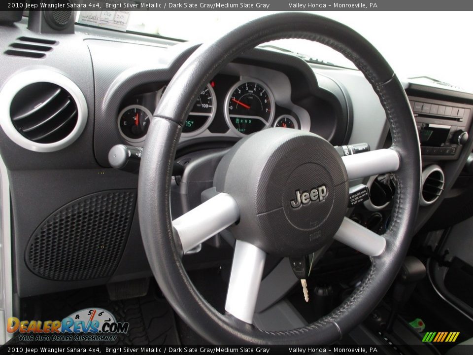 2010 Jeep Wrangler Sahara 4x4 Bright Silver Metallic / Dark Slate Gray/Medium Slate Gray Photo #14
