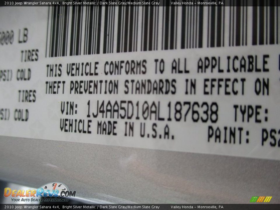 2010 Jeep Wrangler Sahara 4x4 Bright Silver Metallic / Dark Slate Gray/Medium Slate Gray Photo #19