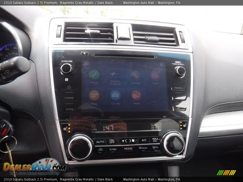 2019 Subaru Outback 2.5i Premium Magnetite Gray Metallic / Slate Black Photo #12