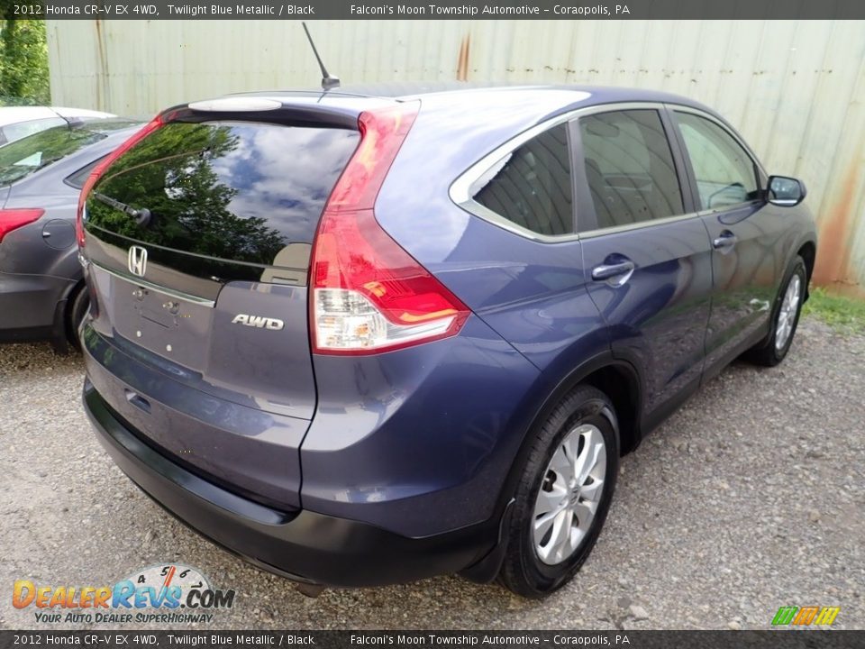 2012 Honda CR-V EX 4WD Twilight Blue Metallic / Black Photo #4