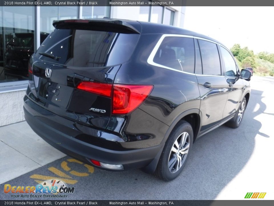 2018 Honda Pilot EX-L AWD Crystal Black Pearl / Black Photo #8