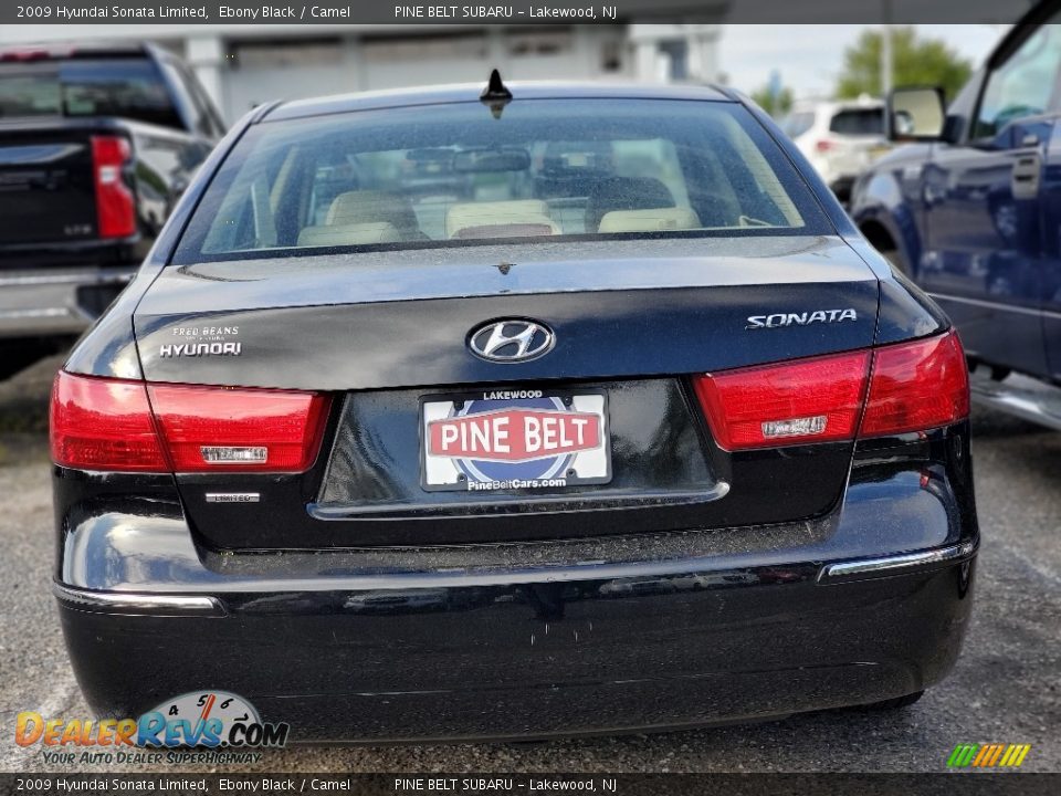 2009 Hyundai Sonata Limited Ebony Black / Camel Photo #3