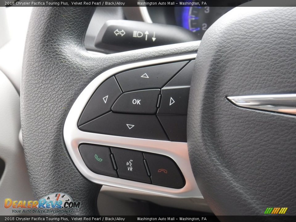 2018 Chrysler Pacifica Touring Plus Velvet Red Pearl / Black/Alloy Photo #19