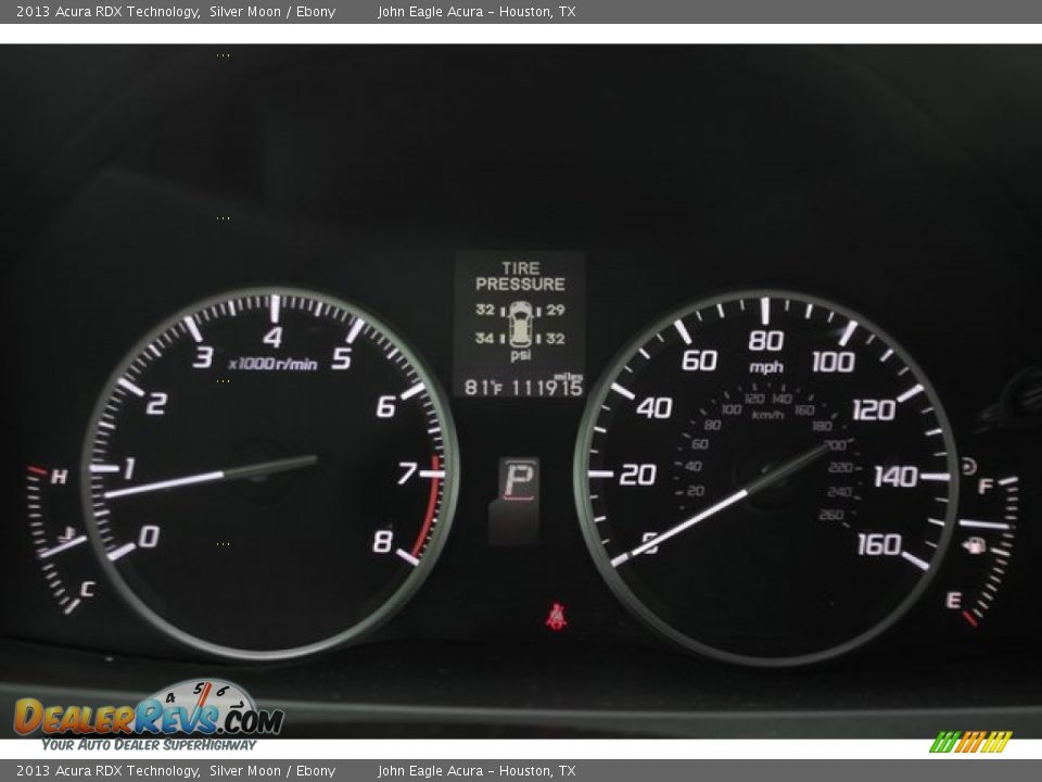 2013 Acura RDX Technology Silver Moon / Ebony Photo #36
