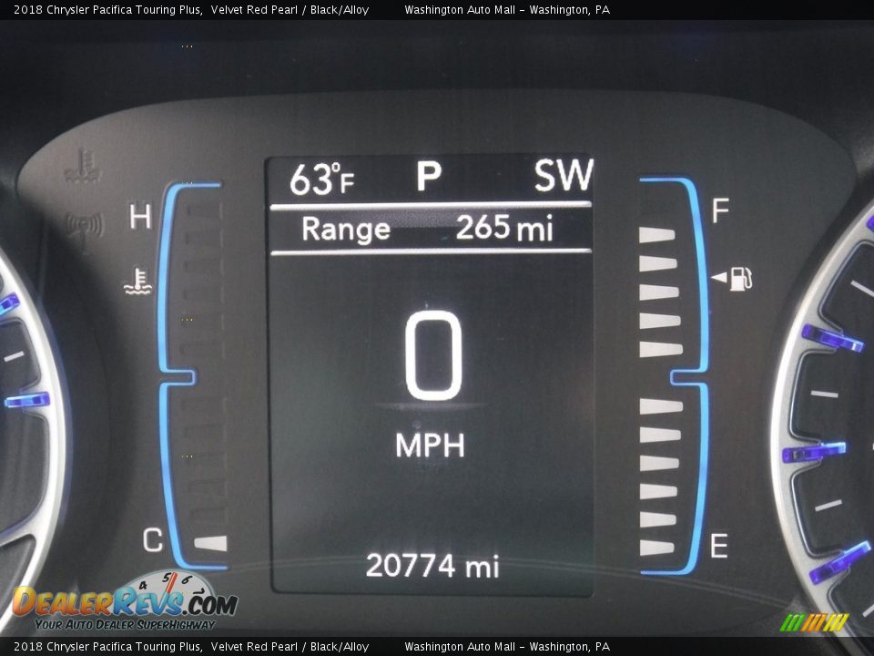 2018 Chrysler Pacifica Touring Plus Velvet Red Pearl / Black/Alloy Photo #30