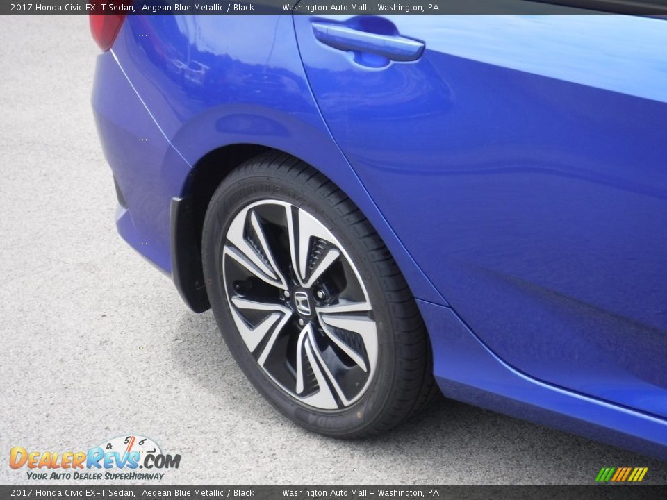 2017 Honda Civic EX-T Sedan Aegean Blue Metallic / Black Photo #3