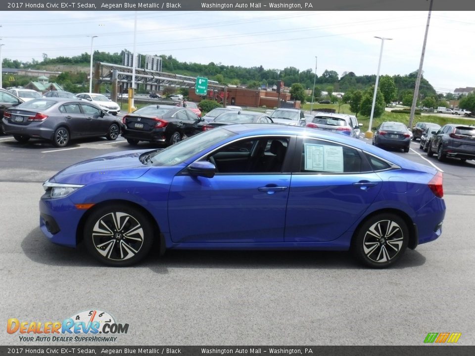 2017 Honda Civic EX-T Sedan Aegean Blue Metallic / Black Photo #7