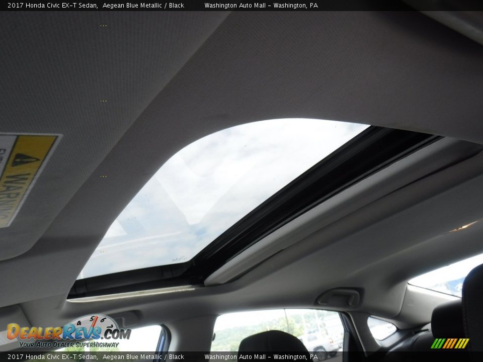 2017 Honda Civic EX-T Sedan Aegean Blue Metallic / Black Photo #11