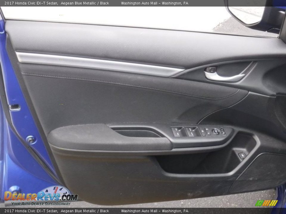 2017 Honda Civic EX-T Sedan Aegean Blue Metallic / Black Photo #12