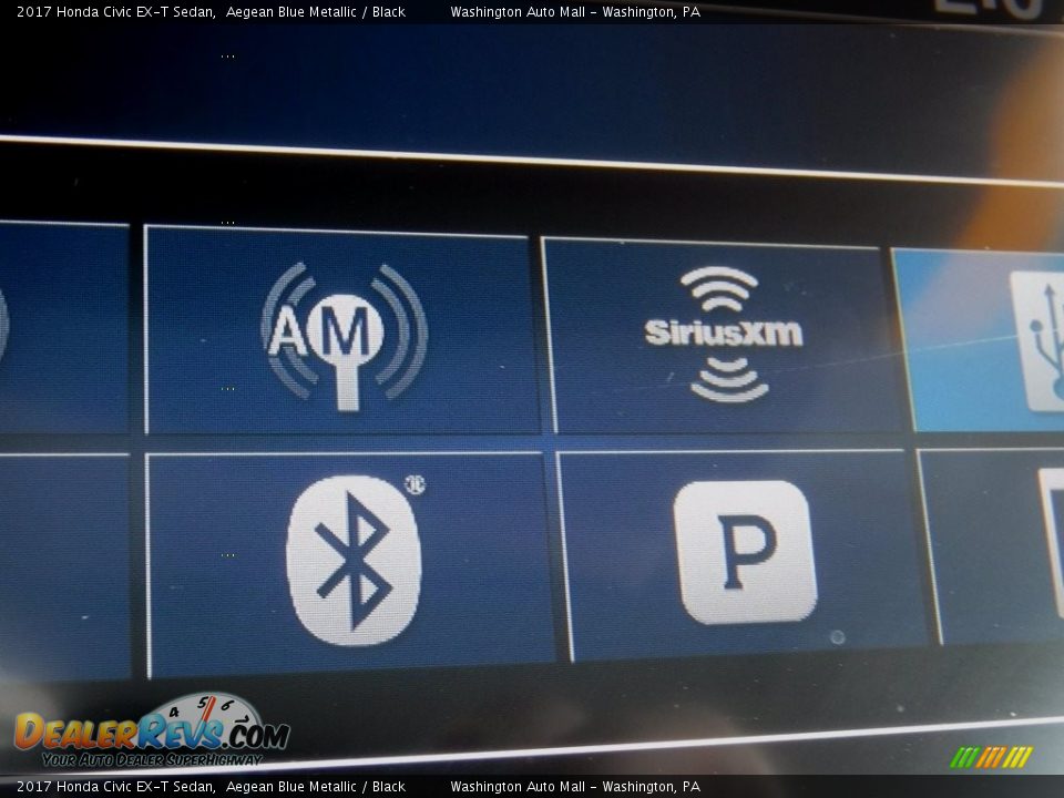 2017 Honda Civic EX-T Sedan Aegean Blue Metallic / Black Photo #20