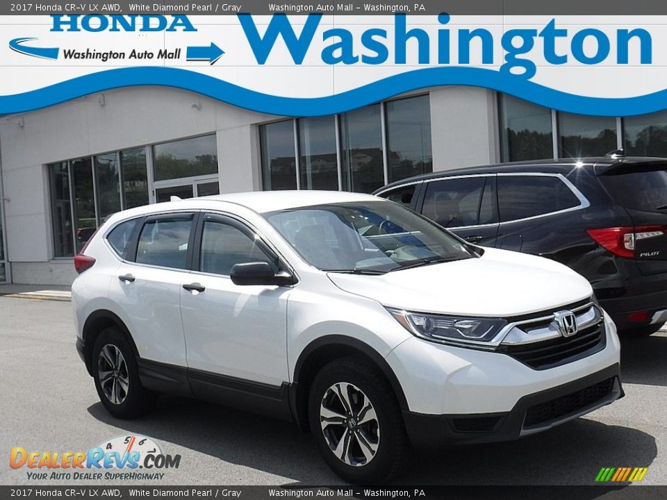 2017 Honda CR-V LX AWD White Diamond Pearl / Gray Photo #1