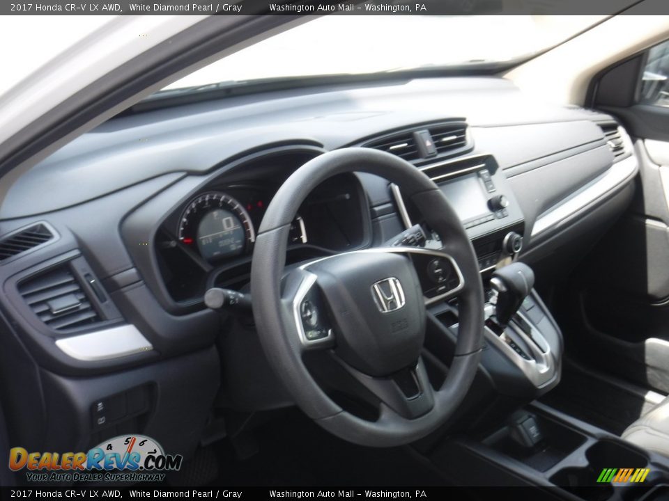 2017 Honda CR-V LX AWD White Diamond Pearl / Gray Photo #11