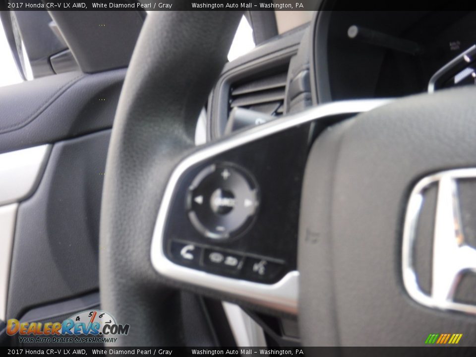 2017 Honda CR-V LX AWD White Diamond Pearl / Gray Photo #17