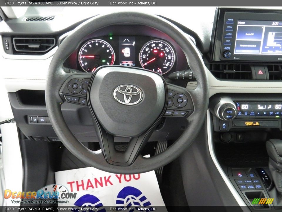 2020 Toyota RAV4 XLE AWD Super White / Light Gray Photo #30