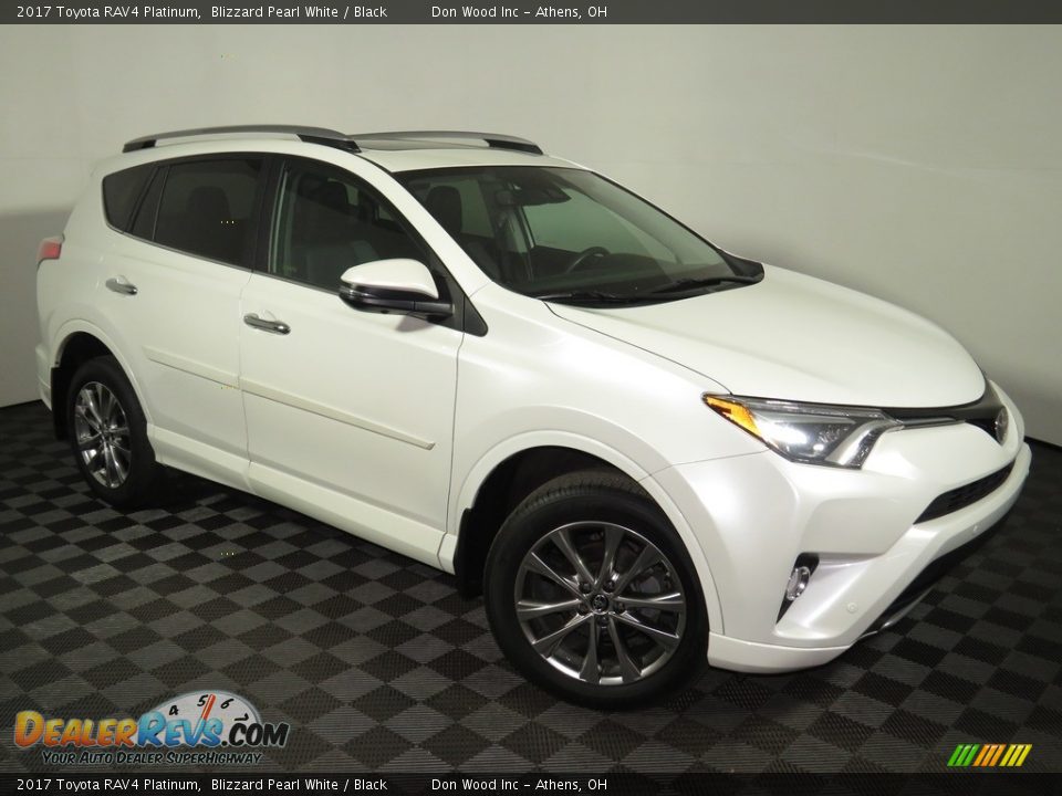 2017 Toyota RAV4 Platinum Blizzard Pearl White / Black Photo #2