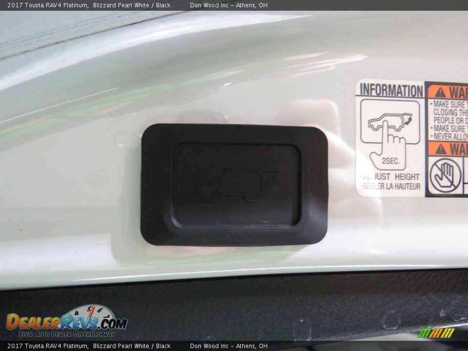 2017 Toyota RAV4 Platinum Blizzard Pearl White / Black Photo #15