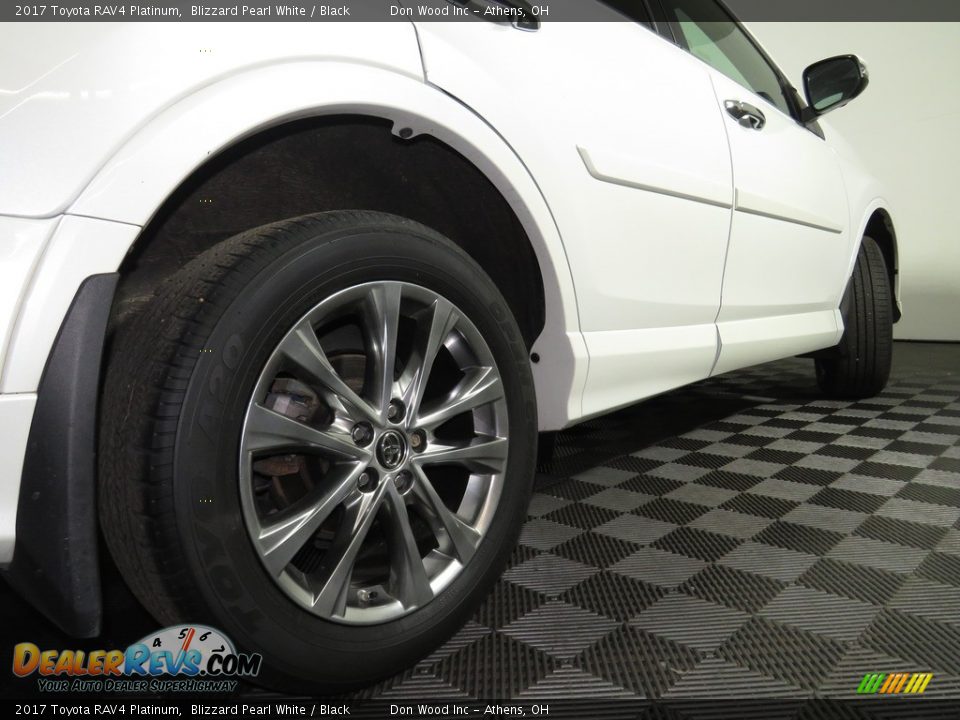 2017 Toyota RAV4 Platinum Blizzard Pearl White / Black Photo #17