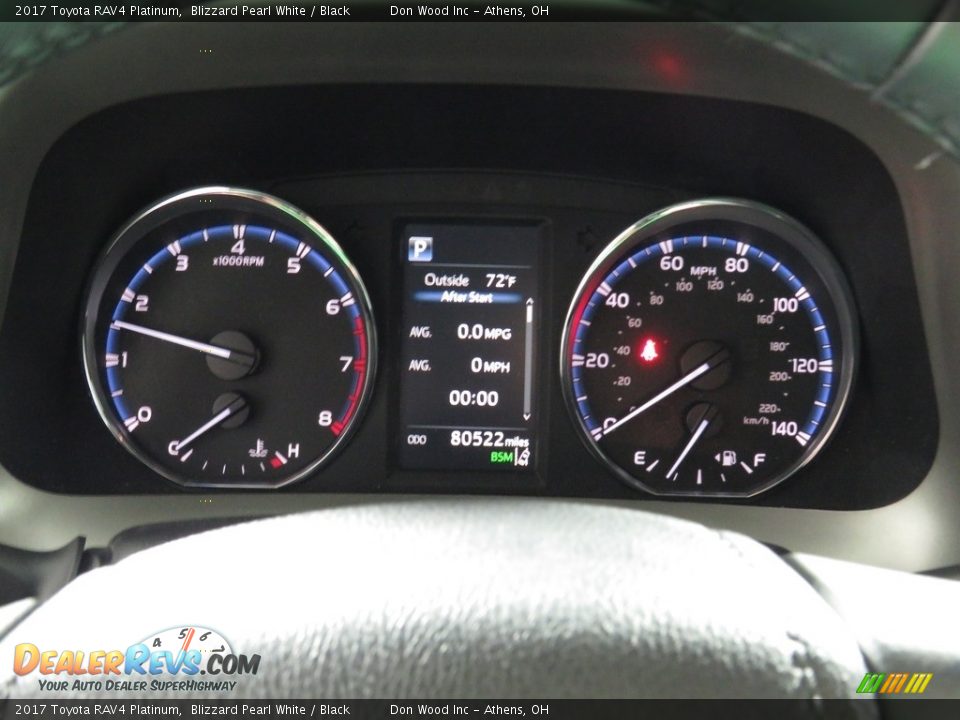 2017 Toyota RAV4 Platinum Blizzard Pearl White / Black Photo #29