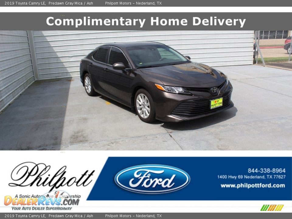 2019 Toyota Camry LE Predawn Gray Mica / Ash Photo #1