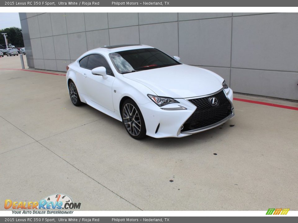 2015 Lexus RC 350 F Sport Ultra White / Rioja Red Photo #2