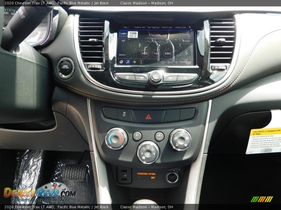2020 Chevrolet Trax LT AWD Pacific Blue Metallic / Jet Black Photo #15
