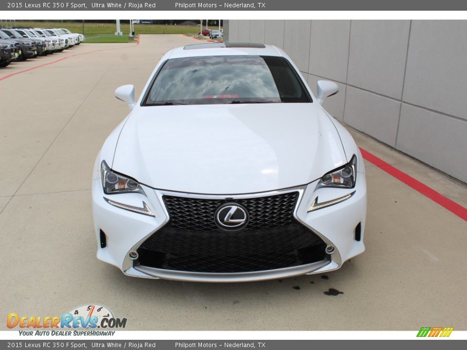 2015 Lexus RC 350 F Sport Ultra White / Rioja Red Photo #3