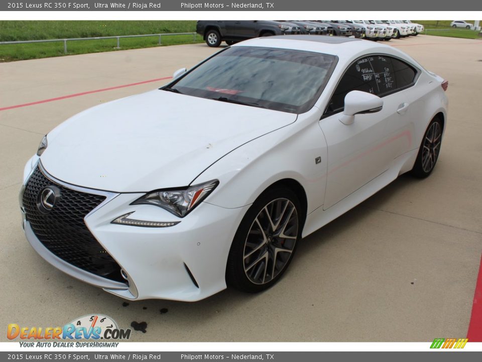 2015 Lexus RC 350 F Sport Ultra White / Rioja Red Photo #4