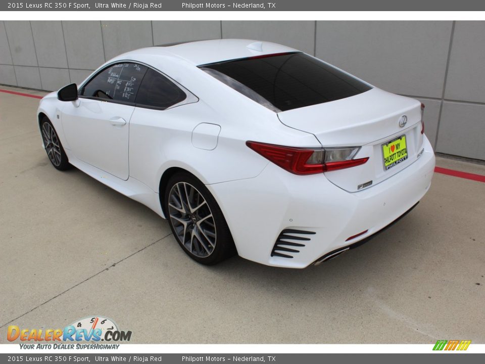 2015 Lexus RC 350 F Sport Ultra White / Rioja Red Photo #6