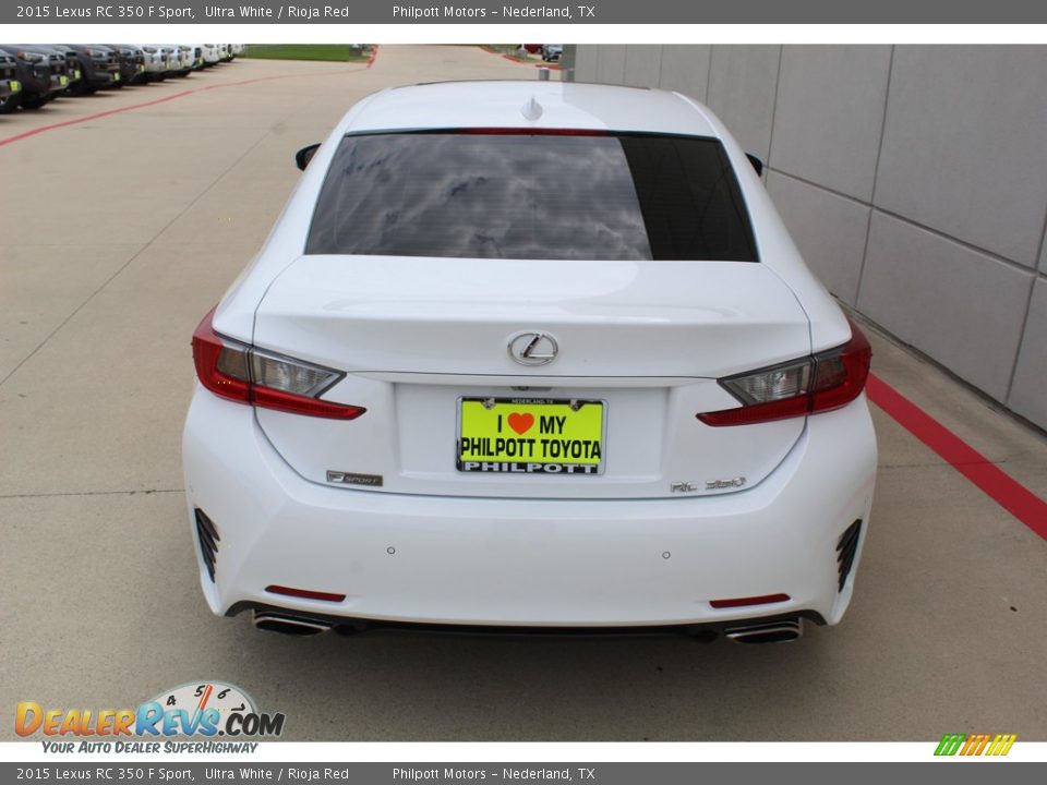 2015 Lexus RC 350 F Sport Ultra White / Rioja Red Photo #7