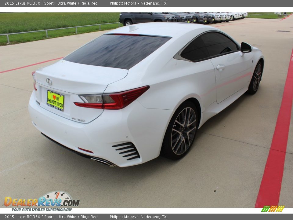 2015 Lexus RC 350 F Sport Ultra White / Rioja Red Photo #8