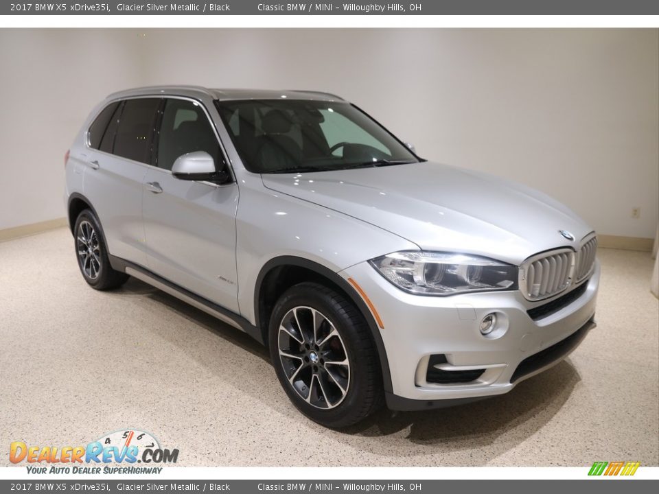 2017 BMW X5 xDrive35i Glacier Silver Metallic / Black Photo #1