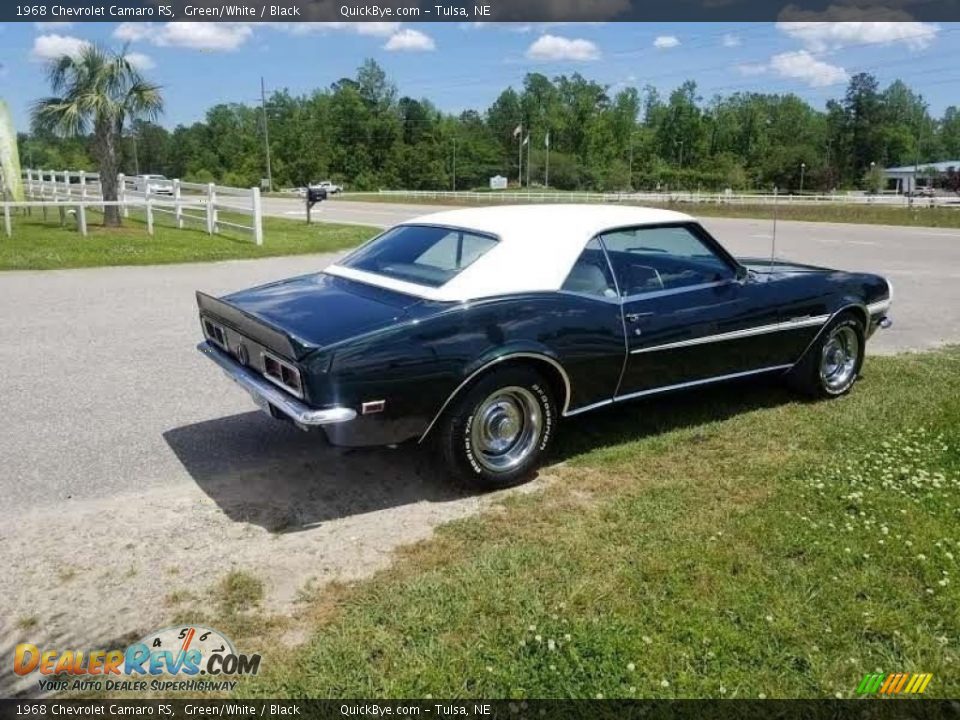 1968 Chevrolet Camaro RS Green/White / Black Photo #6