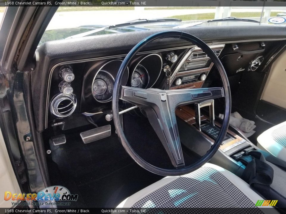 1968 Chevrolet Camaro RS Green/White / Black Photo #8