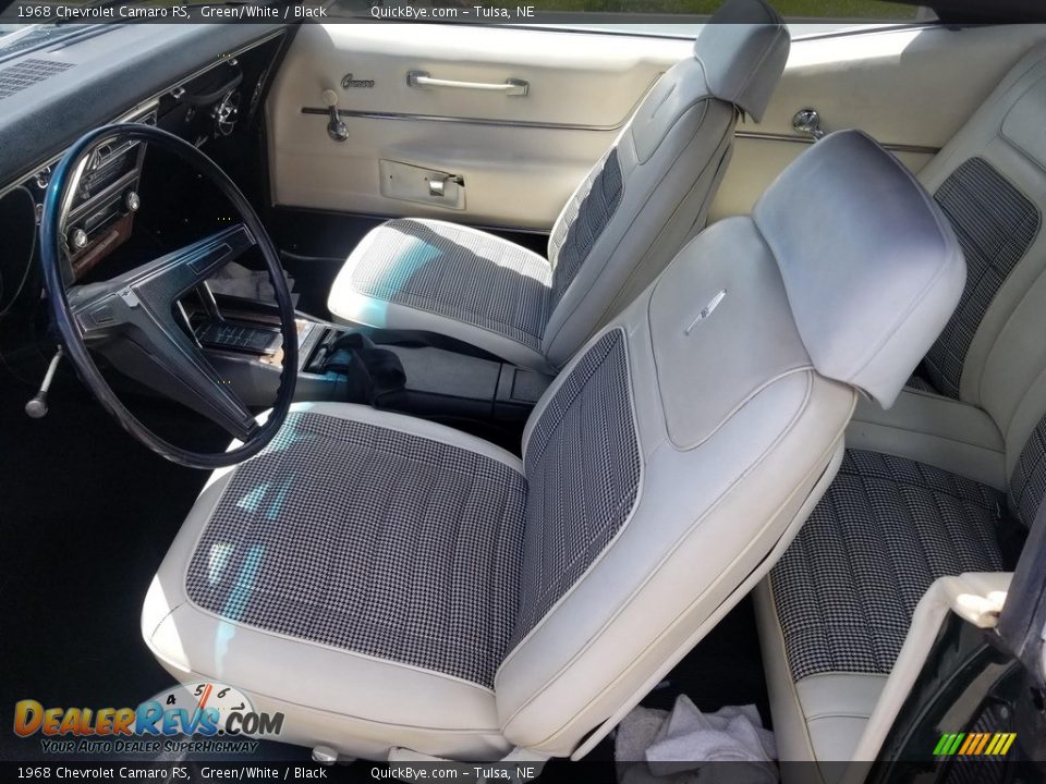 1968 Chevrolet Camaro RS Green/White / Black Photo #9