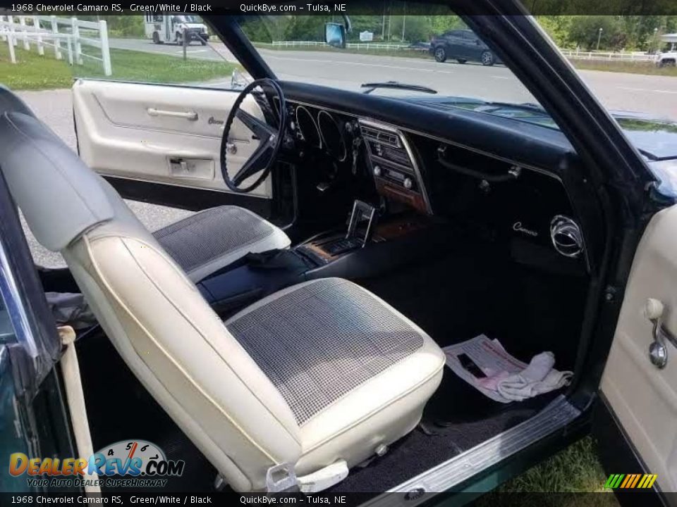 1968 Chevrolet Camaro RS Green/White / Black Photo #10