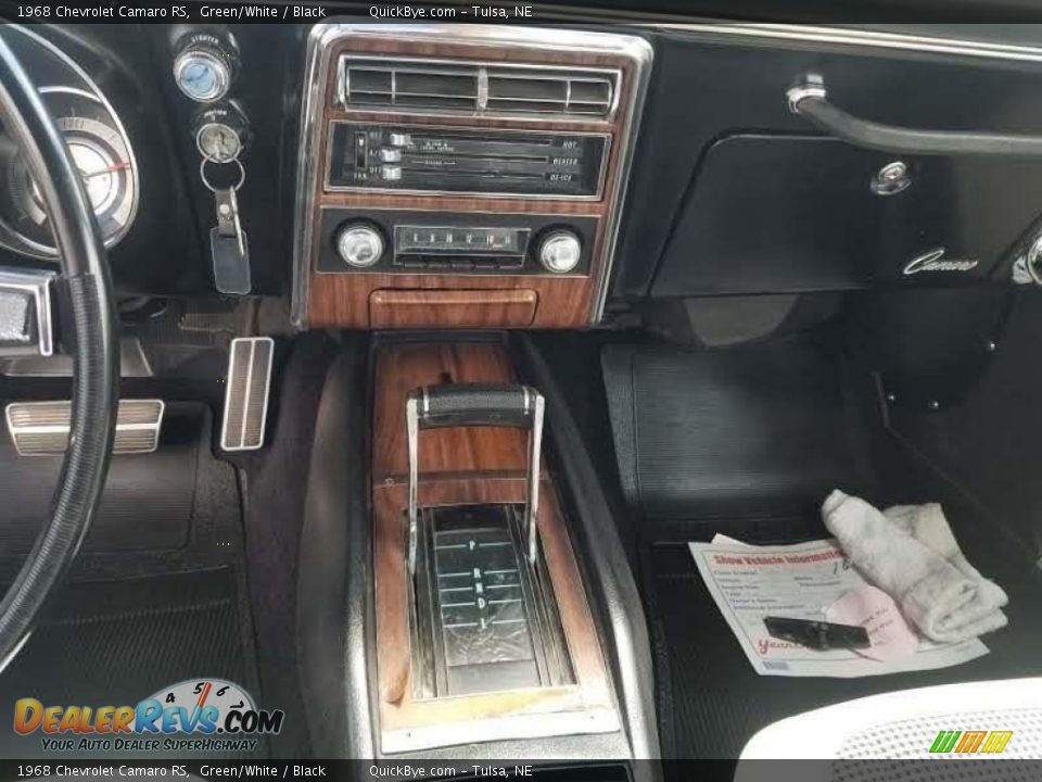 1968 Chevrolet Camaro RS Green/White / Black Photo #12