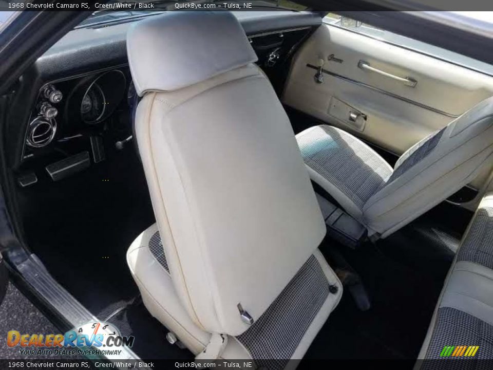 1968 Chevrolet Camaro RS Green/White / Black Photo #13