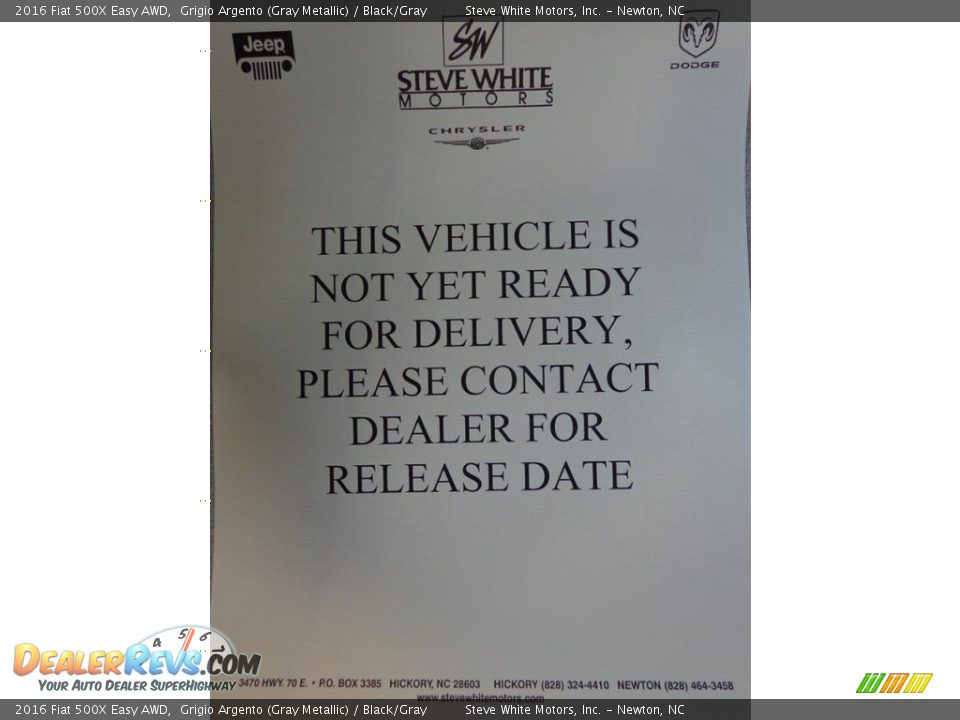 Dealer Info of 2016 Fiat 500X Easy AWD Photo #2