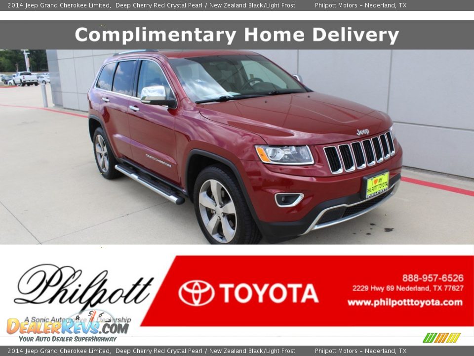 2014 Jeep Grand Cherokee Limited Deep Cherry Red Crystal Pearl / New Zealand Black/Light Frost Photo #1