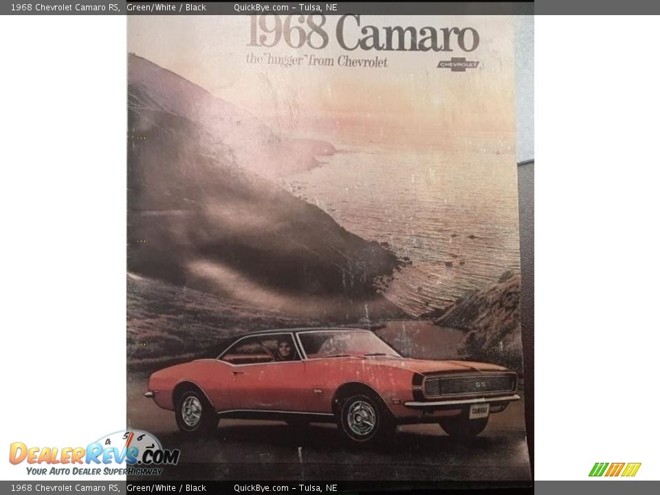 1968 Chevrolet Camaro RS Green/White / Black Photo #31