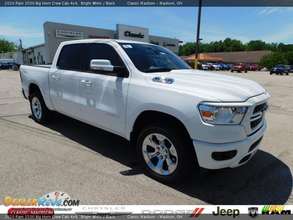 2020 Ram 1500 Big Horn Crew Cab 4x4 Bright White / Black Photo #1