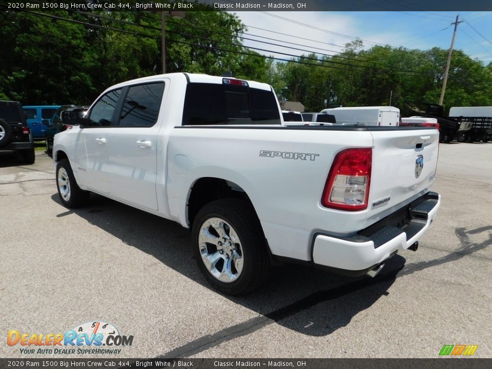 2020 Ram 1500 Big Horn Crew Cab 4x4 Bright White / Black Photo #7